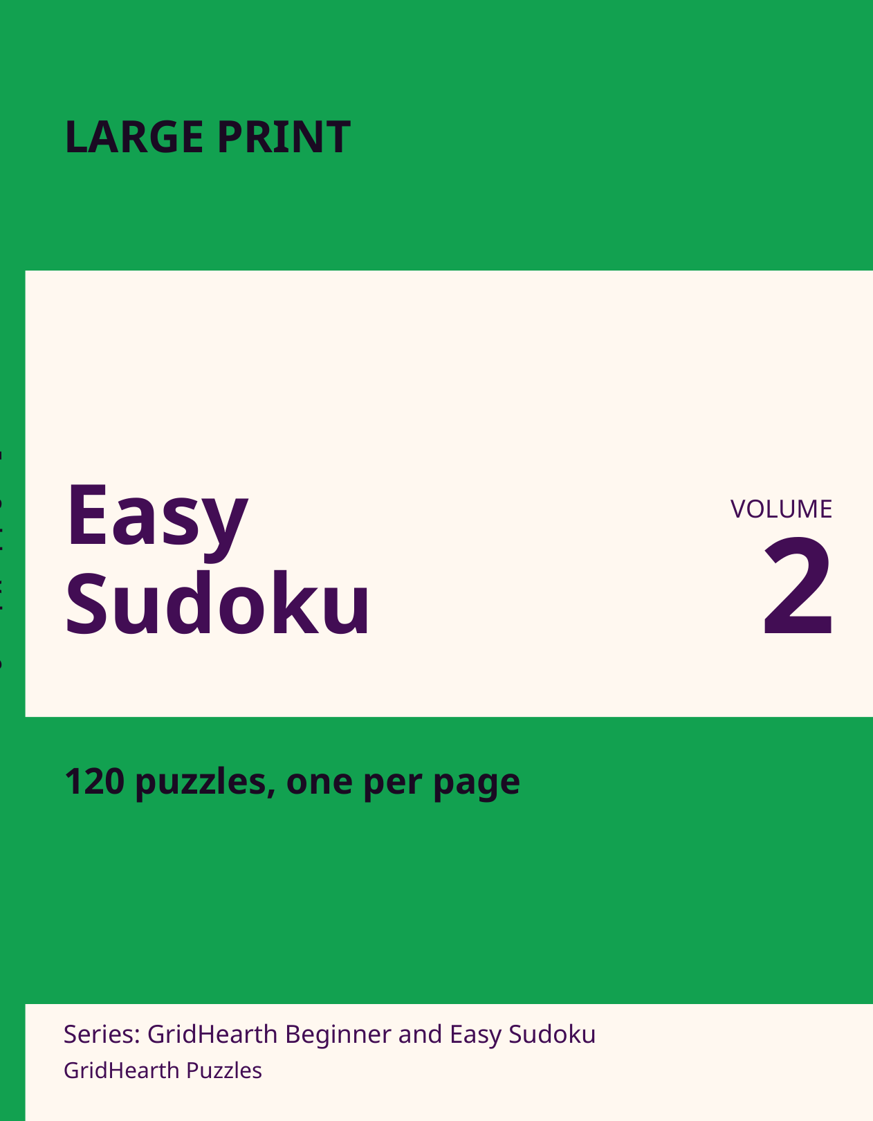 Front cover of Easy Sudoku: Volume 2