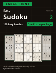 Front cover of Easy Sudoku Volume 2 by GridHearth Ravenlock
